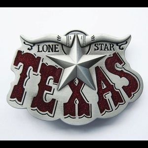 TEXAS LONE STAR S-B Belt Buckle -  Premium Vintage